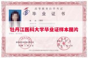 牡丹江医科大学毕业证样本图片