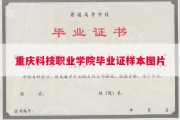 重庆科技职业学院毕业证样本图片