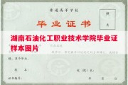 湖南石油化工职业技术学院毕业证样本图片
