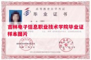 吉林电子信息职业技术学院毕业证样本图片