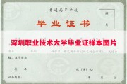 深圳职业技术大学毕业证样本图片