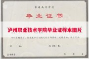 泸州职业技术学院毕业证样本图片