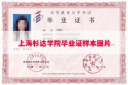 上海杉达学院毕业证样本图片