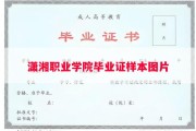 潇湘职业学院毕业证样本图片