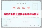 南阳农业职业学院毕业证样本图片