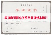 武汉商贸职业学院毕业证样本图片