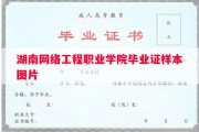 湖南网络工程职业学院毕业证样本图片
