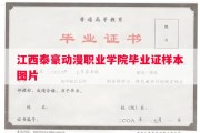 江西泰豪动漫职业学院毕业证样本图片