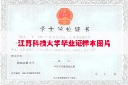 江苏科技大学毕业证样本图片
