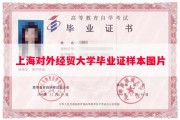 上海对外经贸大学毕业证样本图片
