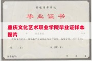 重庆文化艺术职业学院毕业证样本图片
