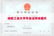 湖南工业大学毕业证样本图片