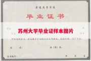 苏州大学毕业证样本图片