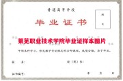莱芜职业技术学院毕业证样本图片
