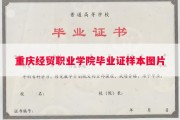 重庆经贸职业学院毕业证样本图片
