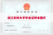 浙江农林大学毕业证样本图片