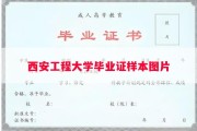 西安工程大学毕业证样本图片