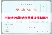 中南林业科技大学毕业证样本图片