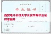 西安电子科技大学长安学院毕业证样本图片