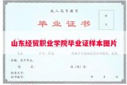 山东经贸职业学院毕业证样本图片