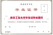 南京工业大学毕业证样本图片