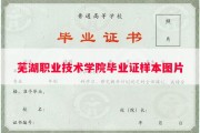 芜湖职业技术学院毕业证样本图片