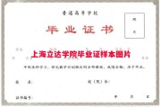 上海立达学院毕业证样本图片