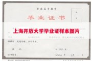 上海开放大学毕业证样本图片