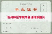 忻州师范学院毕业证样本图片