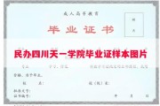 民办四川天一学院毕业证样本图片