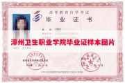 漳州卫生职业学院毕业证样本图片
