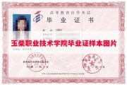 玉柴职业技术学院毕业证样本图片