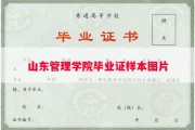 山东管理学院毕业证样本图片