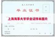 上海海事大学毕业证样本图片
