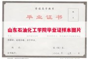 山东石油化工学院毕业证样本图片