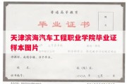 天津滨海汽车工程职业学院毕业证样本图片