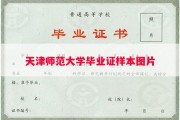 天津师范大学毕业证样本图片