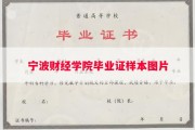 宁波财经学院毕业证样本图片
