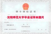 沈阳师范大学毕业证样本图片