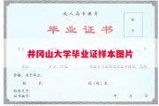 井冈山大学毕业证样本图片