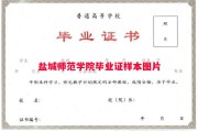 盐城师范学院毕业证样本图片