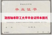 洛阳轴承职工大学毕业证样本图片