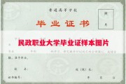 民政职业大学毕业证样本图片