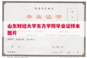 山东财经大学东方学院毕业证样本图片