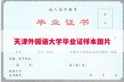 天津外国语大学毕业证样本图片