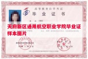 天府新区通用航空职业学院毕业证样本图片