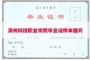 漳州科技职业学院毕业证样本图片