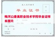 梅河口康美职业技术学院毕业证样本图片