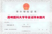 昆明医科大学毕业证样本图片