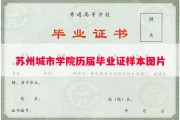 苏州城市学院历届毕业证样本图片